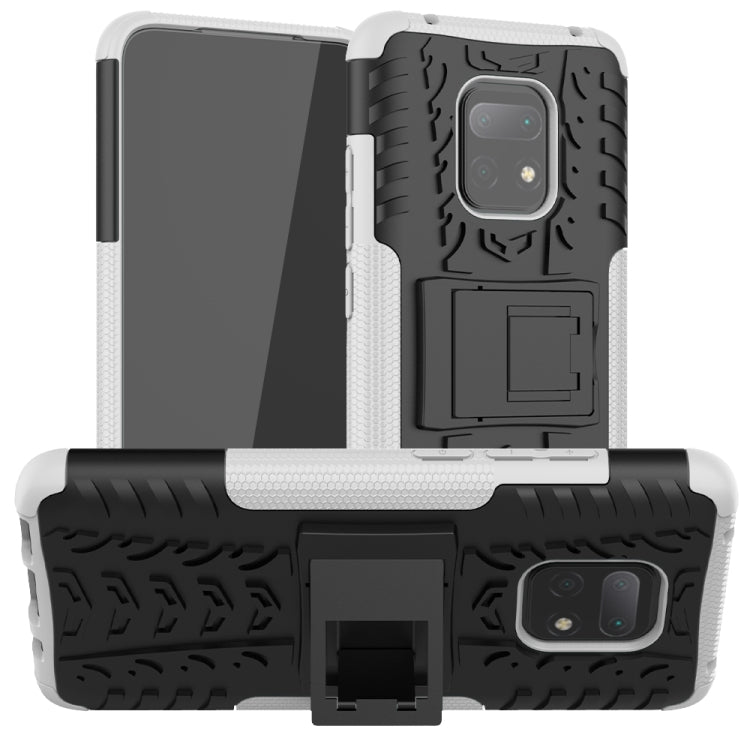 For Xiaomi Redmi 10X 5G Tire Texture Shockproof TPU + PC Protective Case with Holder