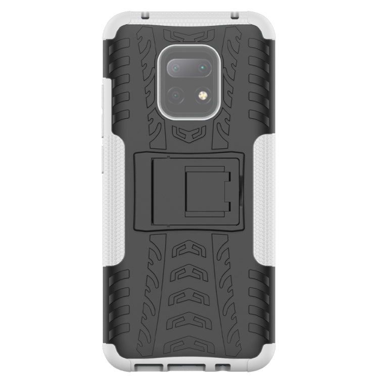 For Xiaomi Redmi 10X 5G Tire Texture Shockproof TPU + PC Protective Case with Holder