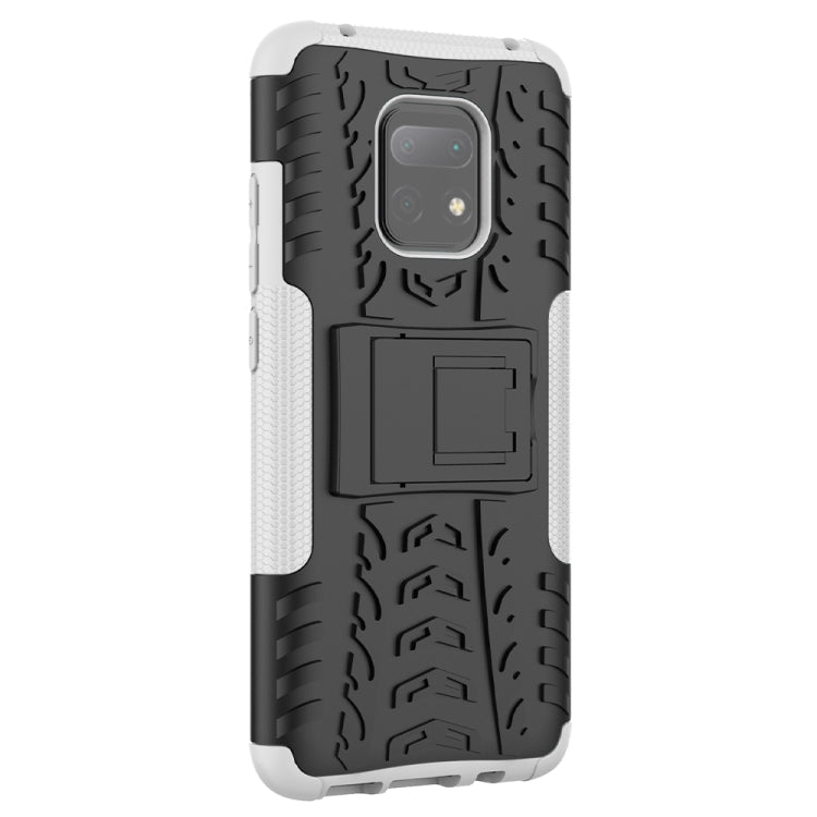 For Xiaomi Redmi 10X 5G Tire Texture Shockproof TPU + PC Protective Case with Holder