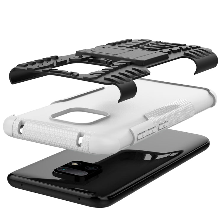 For Xiaomi Redmi 10X 5G Tire Texture Shockproof TPU + PC Protective Case with Holder