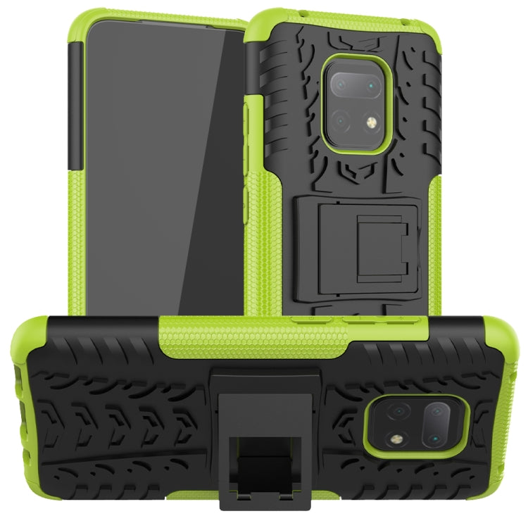 For Xiaomi Redmi 10X 5G Tire Texture Shockproof TPU + PC Protective Case with Holder