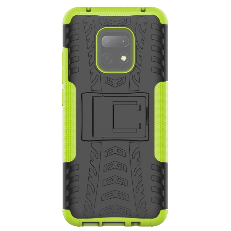 For Xiaomi Redmi 10X 5G Tire Texture Shockproof TPU + PC Protective Case with Holder