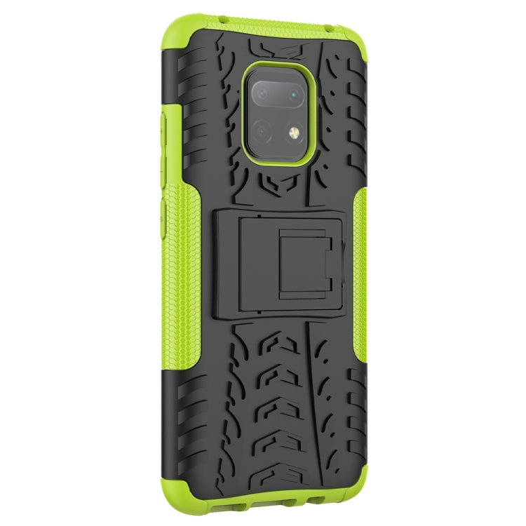 For Xiaomi Redmi 10X 5G Tire Texture Shockproof TPU + PC Protective Case with Holder