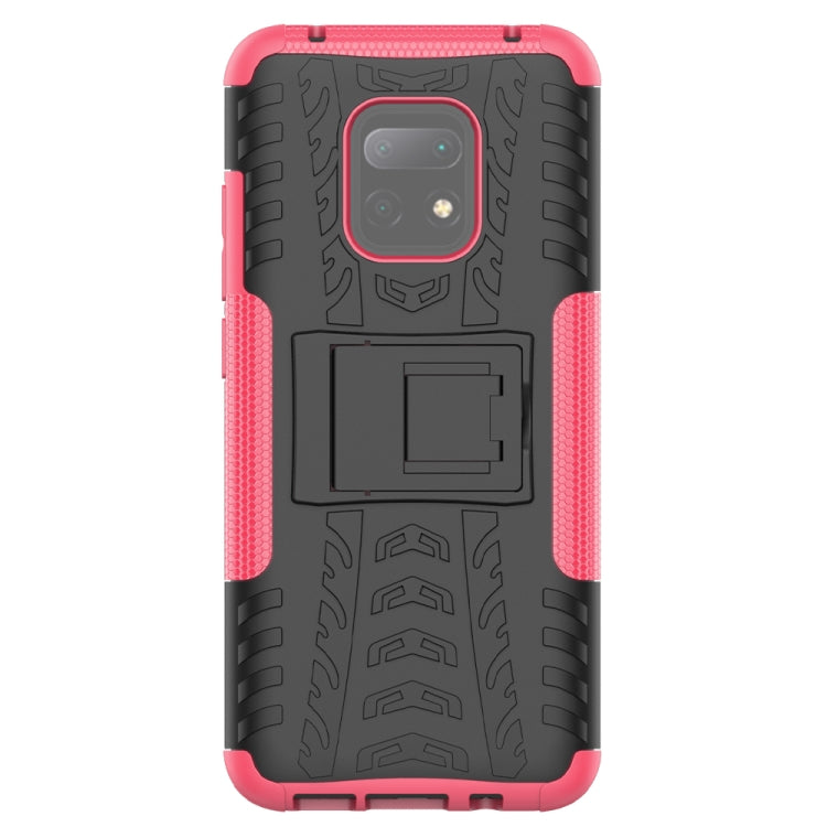For Xiaomi Redmi 10X 5G Tire Texture Shockproof TPU + PC Protective Case with Holder