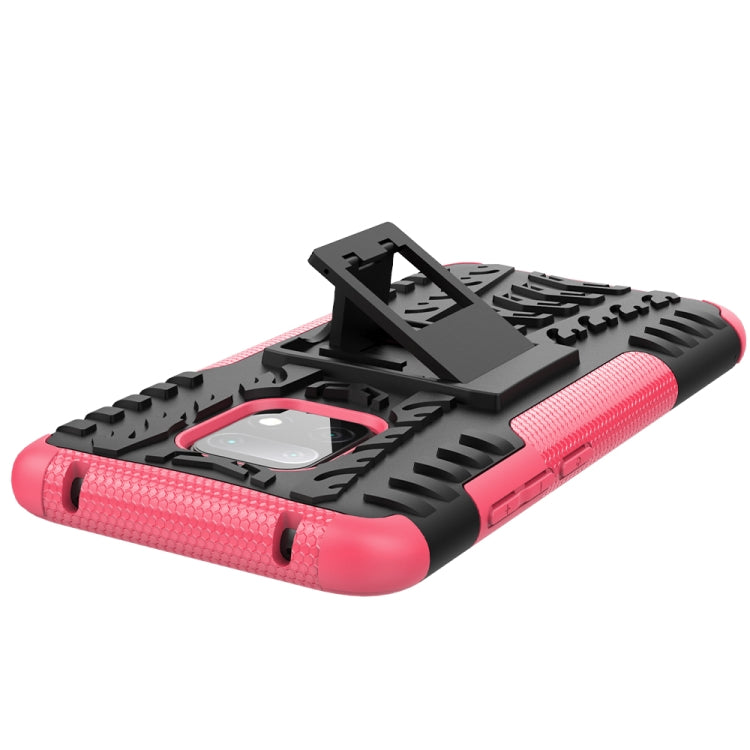 For Xiaomi Redmi 10X 5G Tire Texture Shockproof TPU + PC Protective Case with Holder