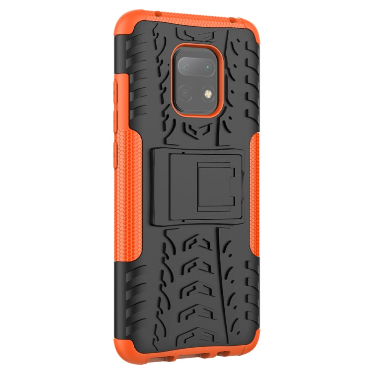 For Xiaomi Redmi 10X 5G Tire Texture Shockproof TPU + PC Protective Case with Holder