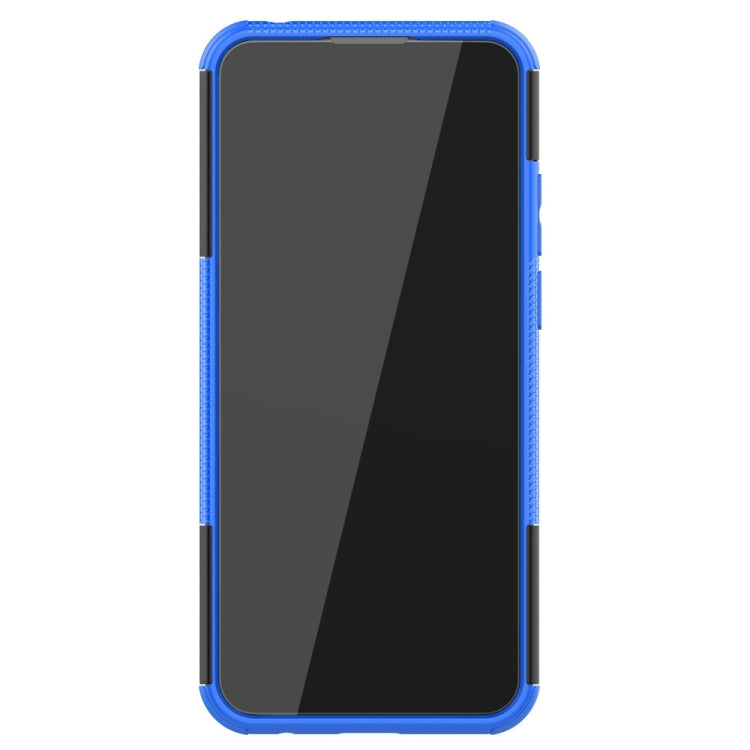 For Motorola Moto G8 Power Lite Tire Texture Shockproof TPU + PC Protective Case with Holder