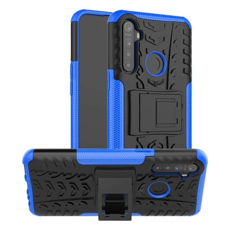 For OPPO Realme / Realme C3 Tire Texture Shockproof TPU + PC Protective Case with Holder