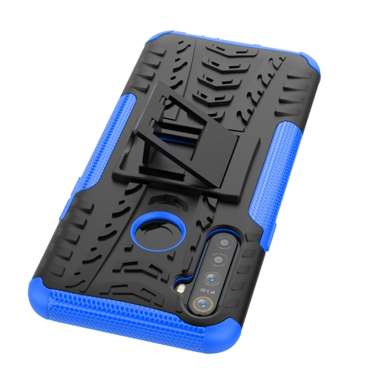 For OPPO Realme / Realme C3 Tire Texture Shockproof TPU + PC Protective Case with Holder
