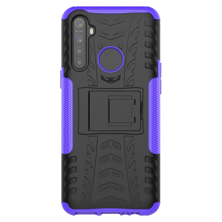 For OPPO Realme / Realme C3 Tire Texture Shockproof TPU + PC Protective Case with Holder