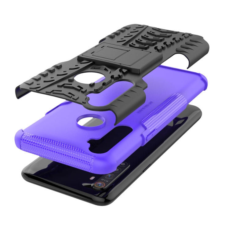 For OPPO Realme / Realme C3 Tire Texture Shockproof TPU + PC Protective Case with Holder