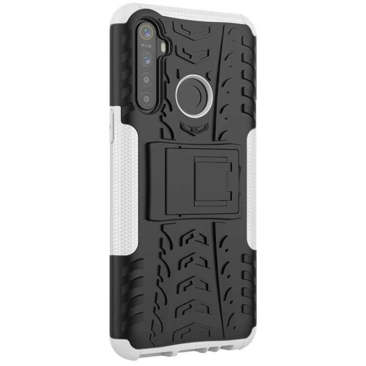For OPPO Realme / Realme C3 Tire Texture Shockproof TPU + PC Protective Case with Holder
