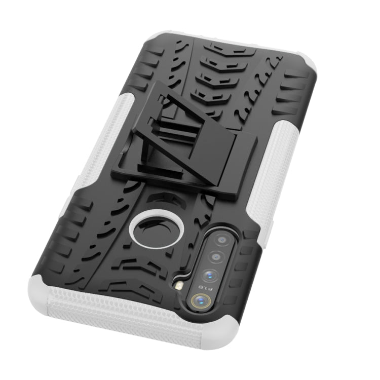 For OPPO Realme / Realme C3 Tire Texture Shockproof TPU + PC Protective Case with Holder