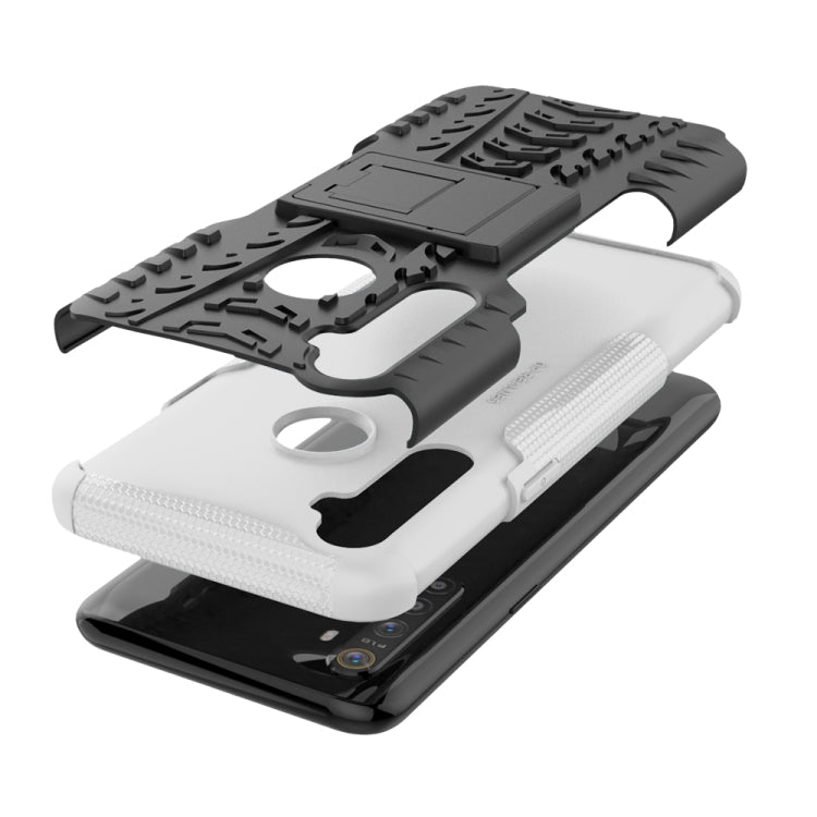 For OPPO Realme / Realme C3 Tire Texture Shockproof TPU + PC Protective Case with Holder