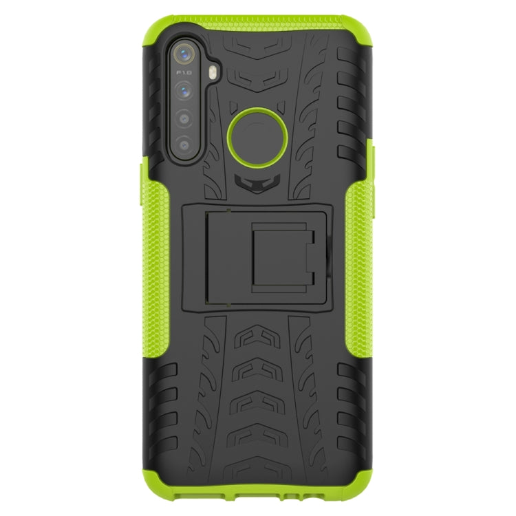 For OPPO Realme / Realme C3 Tire Texture Shockproof TPU + PC Protective Case with Holder