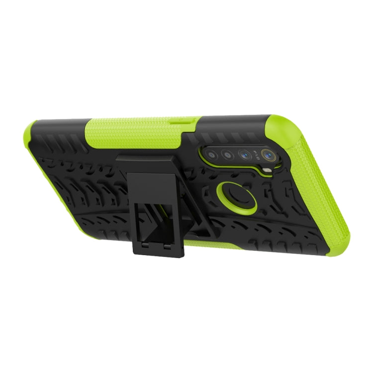 For OPPO Realme / Realme C3 Tire Texture Shockproof TPU + PC Protective Case with Holder