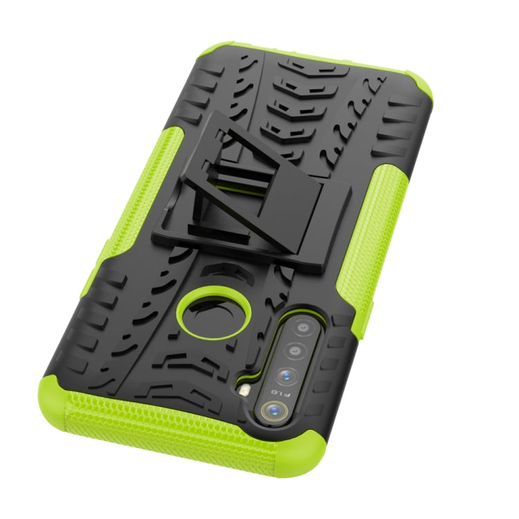 For OPPO Realme / Realme C3 Tire Texture Shockproof TPU + PC Protective Case with Holder