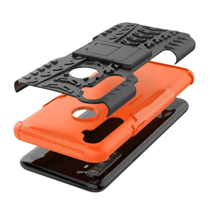 For OPPO Realme / Realme C3 Tire Texture Shockproof TPU + PC Protective Case with Holder