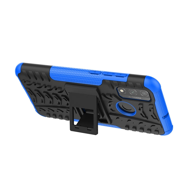 For Huawei P Smart (2020) Tire Texture Shockproof TPU + PC Protective Case with Holder