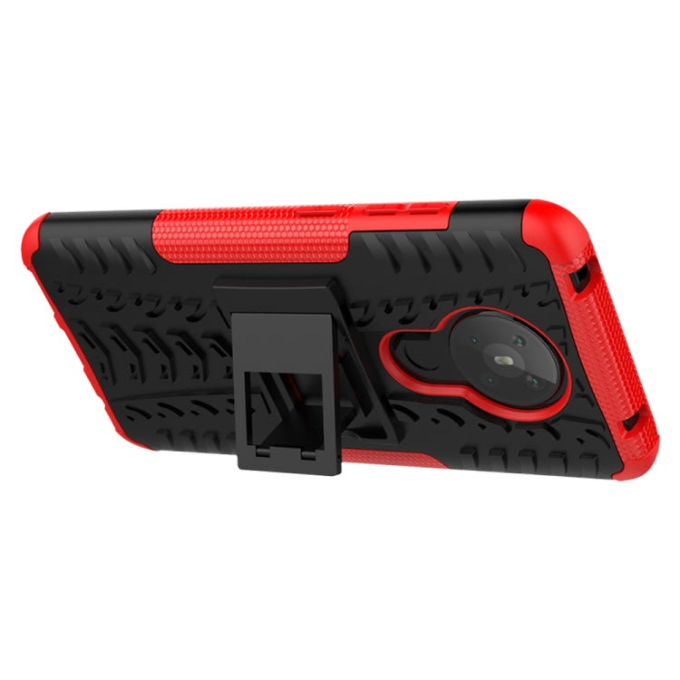 For Nokia 5.3 Tire Texture Shockproof TPU + PC Protective Case with Holder