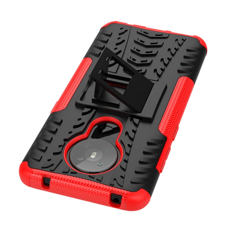 For Nokia 5.3 Tire Texture Shockproof TPU + PC Protective Case with Holder