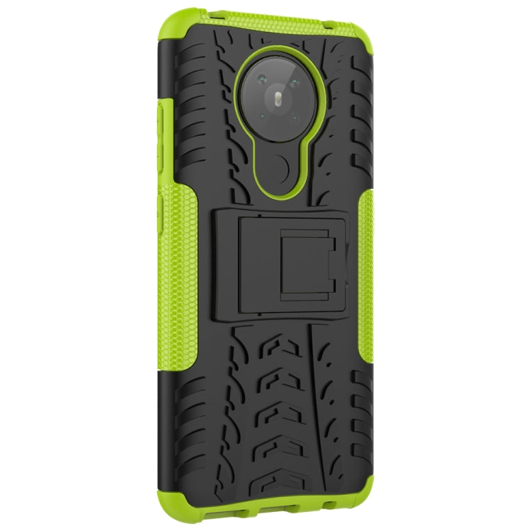 For Nokia 5.3 Tire Texture Shockproof TPU + PC Protective Case with Holder