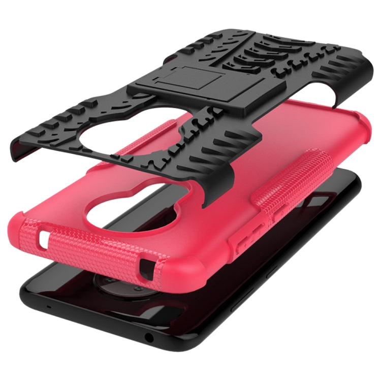 For Nokia 5.3 Tire Texture Shockproof TPU + PC Protective Case with Holder