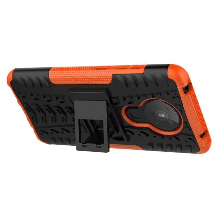 For Nokia 5.3 Tire Texture Shockproof TPU + PC Protective Case with Holder