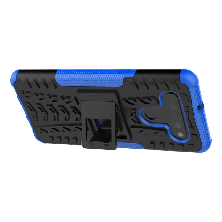 For LG K41S / K51S Tire Texture Shockproof TPU + PC Protective Case with Holder