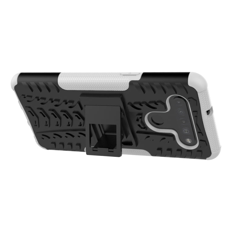 For LG K41S / K51S Tire Texture Shockproof TPU + PC Protective Case with Holder