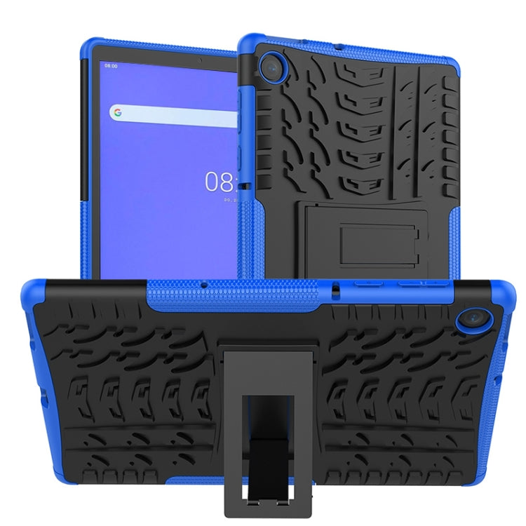 For Lenovo Tab M10 Plus TB-X606F Tire Texture Shockproof TPU+PC Protective Case with Holder
