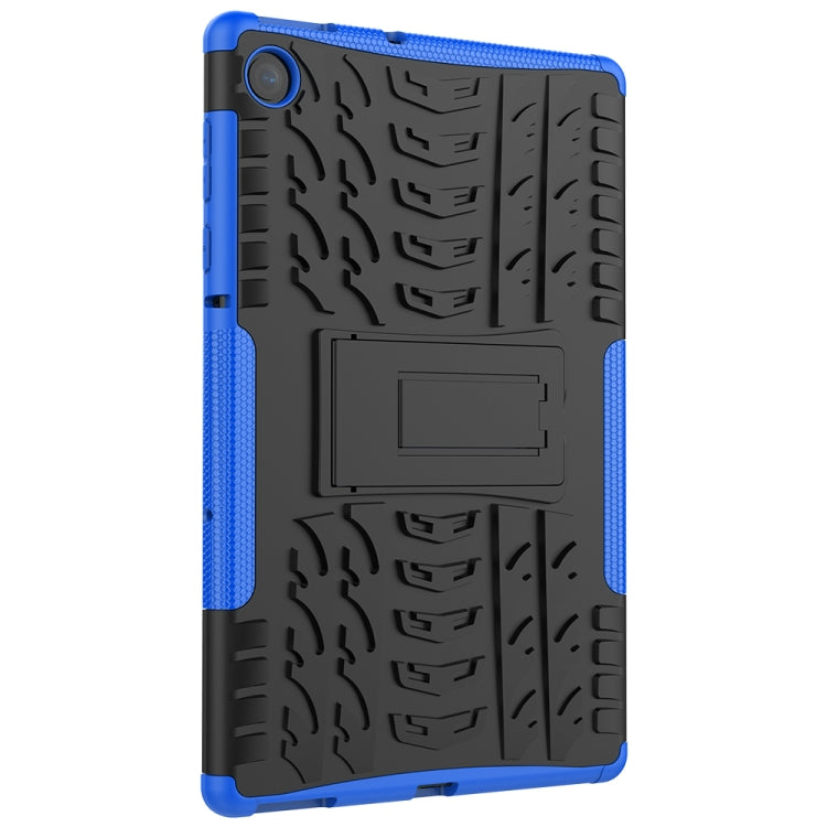 For Lenovo Tab M10 Plus TB-X606F Tire Texture Shockproof TPU+PC Protective Case with Holder