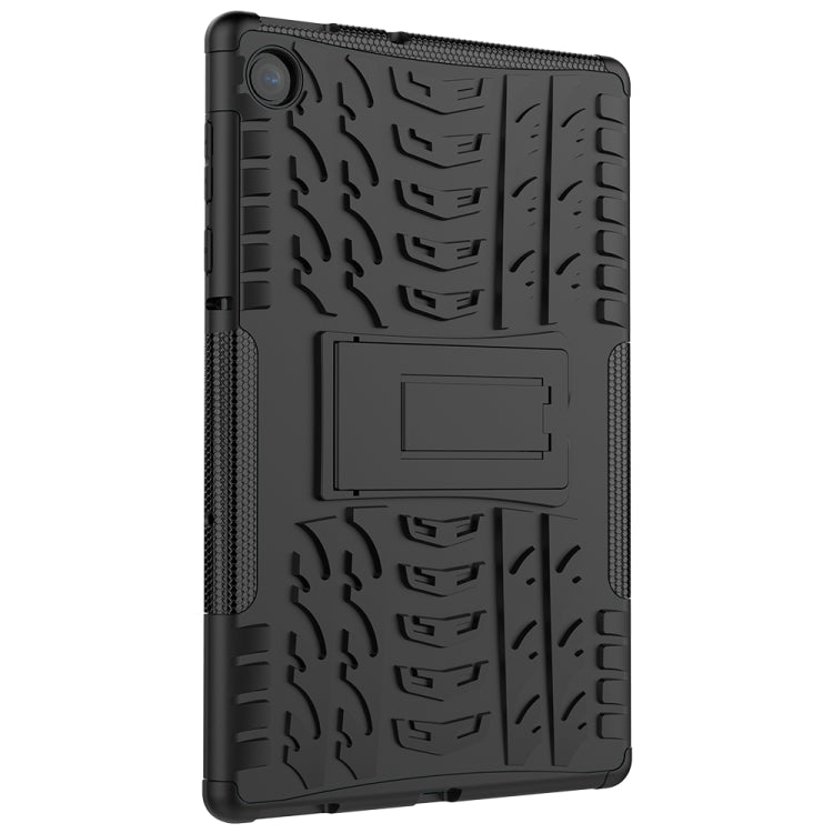 For Lenovo Tab M10 Plus TB-X606F Tire Texture Shockproof TPU+PC Protective Case with Holder