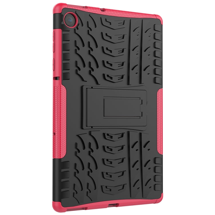 For Lenovo Tab M10 Plus TB-X606F Tire Texture Shockproof TPU+PC Protective Case with Holder
