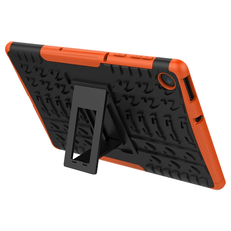 For Lenovo Tab M10 Plus TB-X606F Tire Texture Shockproof TPU+PC Protective Case with Holder