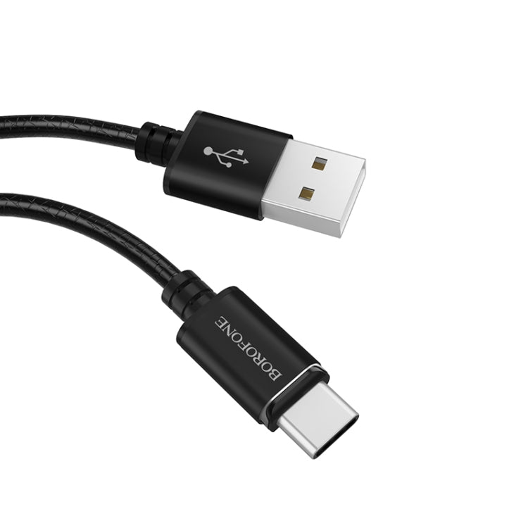 Borofone BU1 1.2m 3A Max Output USB to USB-C / Type-C Magnetic Data Sync Charging Cable(Black)