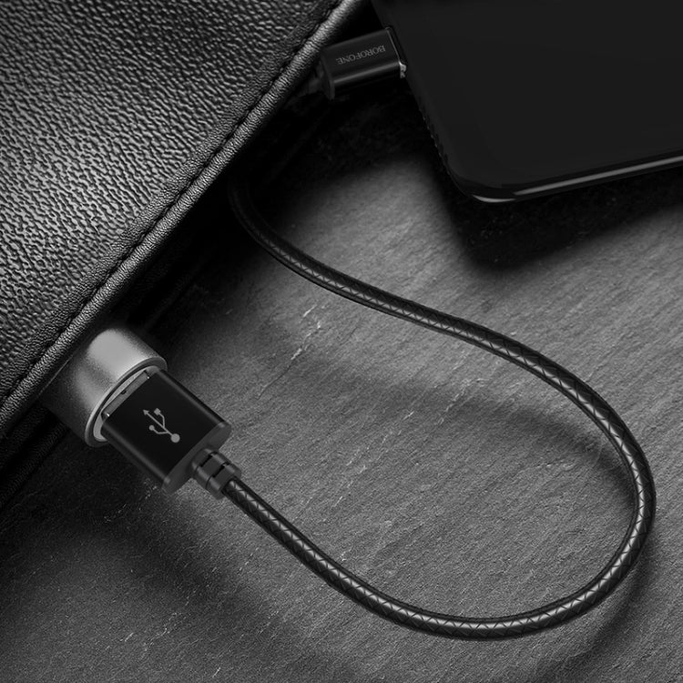 Borofone BU1 1.2m 3A Max Output USB to Micro USB Magnetic Data Sync Charging Cable(Black)