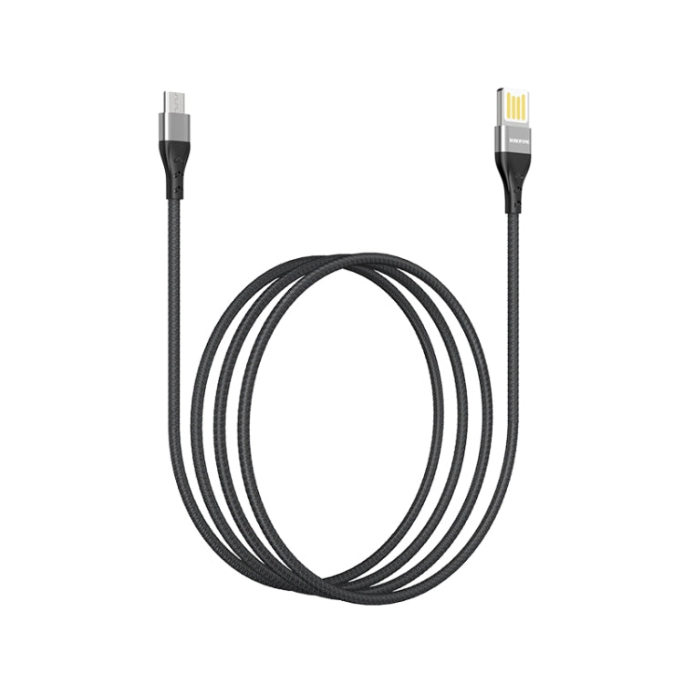 Borofone BU11 1.2m 2.4A Max Output USB to Micro USB Tasteful Nylon Data Sync Charging Cable