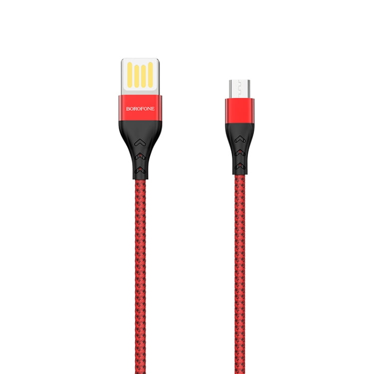 Borofone BU11 1.2m 2.4A Max Output USB to Micro USB Tasteful Nylon Data Sync Charging Cable
