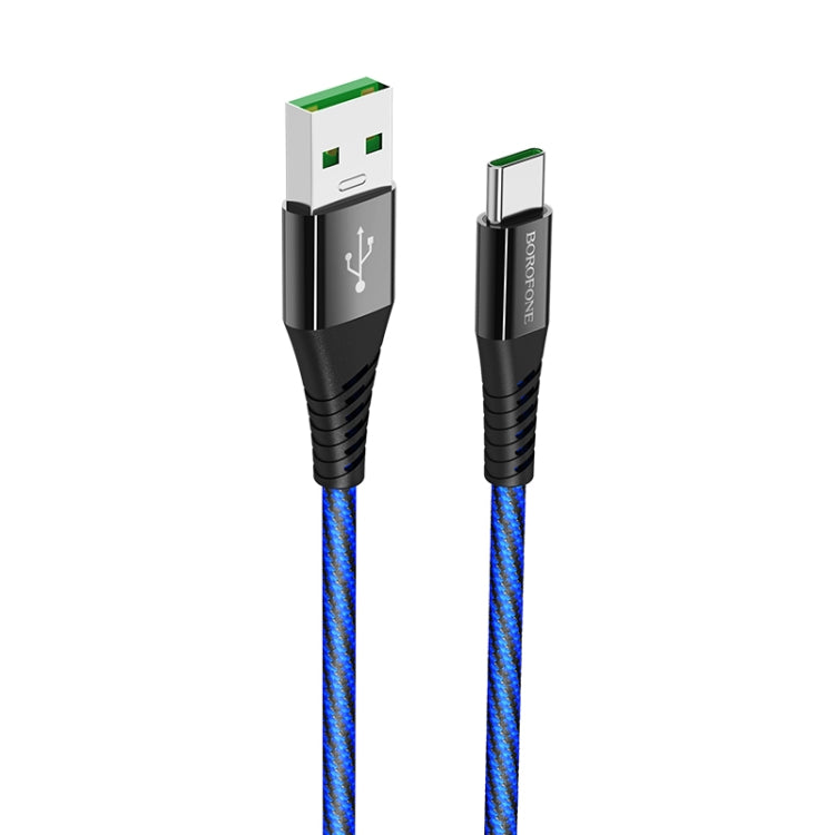 Borofone BU13 1.2m 5A Max Output USB to USB-C / Type-C Craft Fast Charging Data Cable