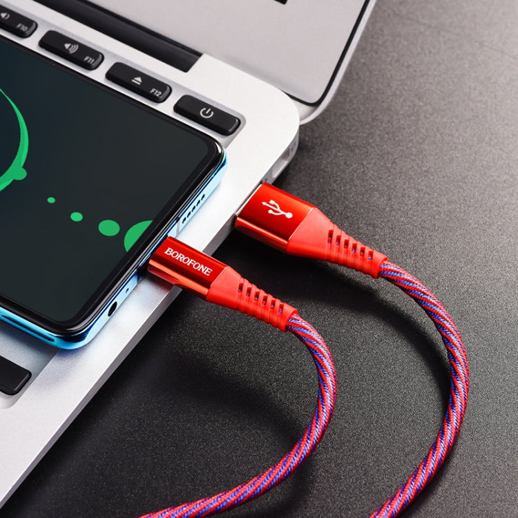 Borofone BU13 1.2m 5A Max Output USB to USB-C / Type-C Craft Fast Charging Data Cable