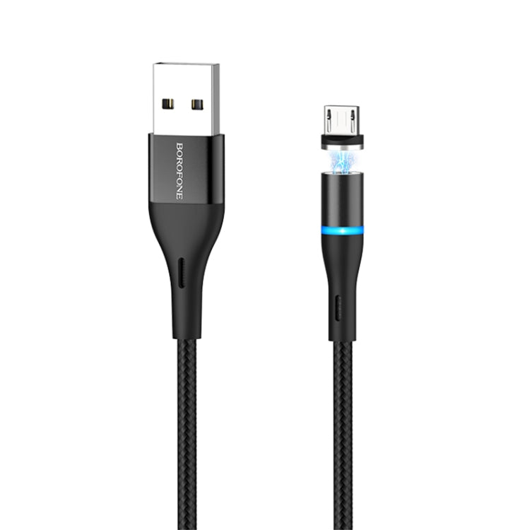 Borofone BU16 1.2m 2.4A Max Output USB to Micro USB Skill Magnetic Charging Data Cable with LED Indicator