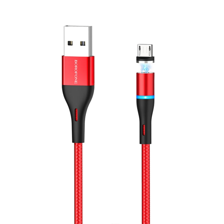 Borofone BU16 1.2m 2.4A Max Output USB to Micro USB Skill Magnetic Charging Data Cable with LED Indicator