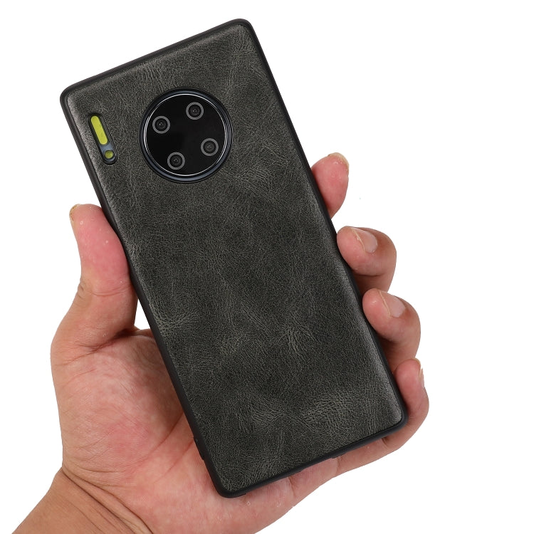 For Huawei Mate 30 Crazy Horse Textured Calfskin PU+PC+TPU Case