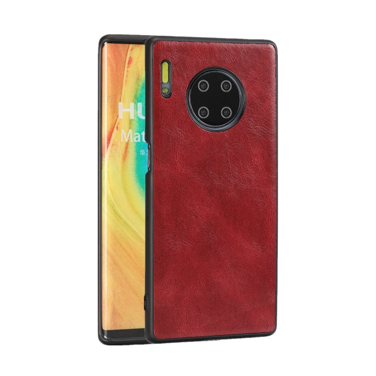 For Huawei Mate 30 Pro Crazy Horse Textured Calfskin PU+PC+TPU Case
