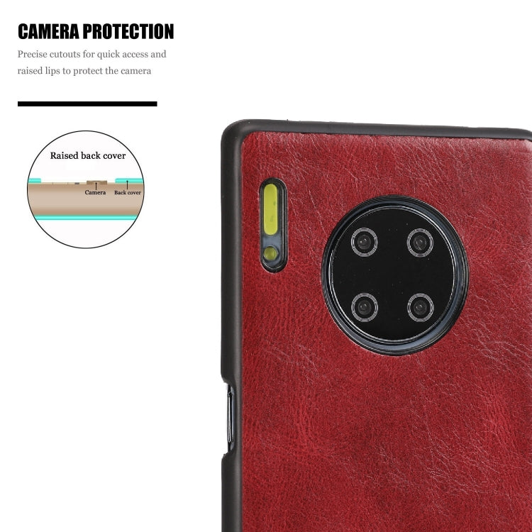 For Huawei Mate 30 Pro Crazy Horse Textured Calfskin PU+PC+TPU Case