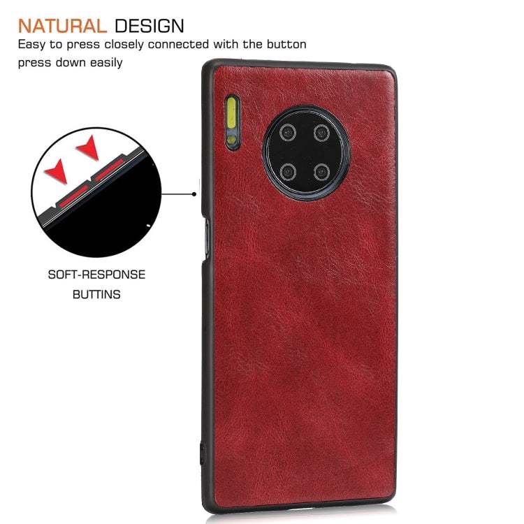 For Huawei Mate 30 Pro Crazy Horse Textured Calfskin PU+PC+TPU Case