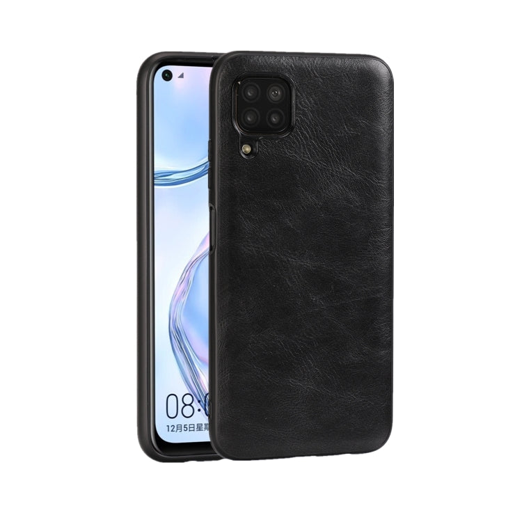 For Huawei Nova 6 Crazy Horse Textured Calfskin PU+PC+TPU Case