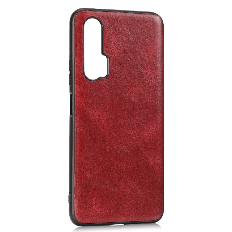 For Huawei Nova 6 Crazy Horse Textured Calfskin PU+PC+TPU Case