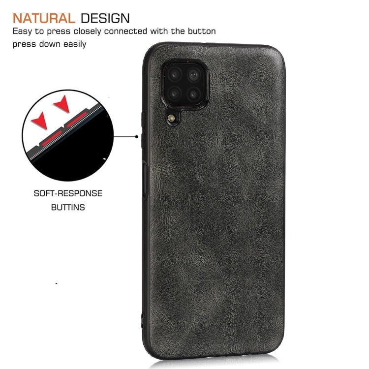 For Huawei Nova 6 Crazy Horse Textured Calfskin PU+PC+TPU Case